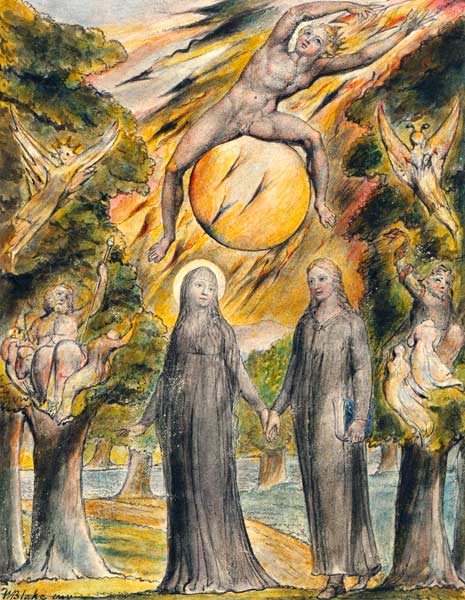 The Sun in His Wrath (from John Milton's L'Allegro and Il Penseroso) a William Blake