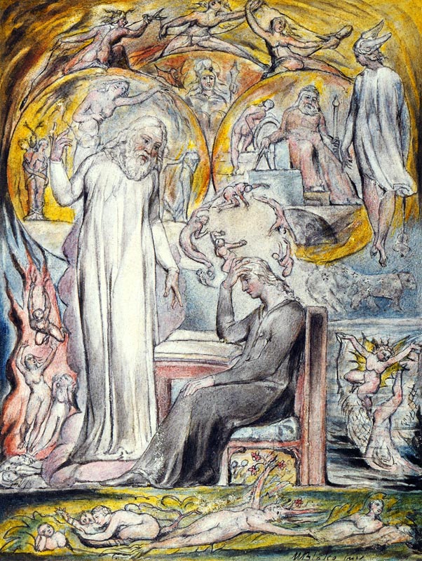 The Spirit of Plato (from John Milton's L'Allegro and Il Penseroso) a William Blake