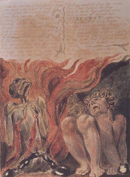 Book of Urizen; "from the caverns of his jointed spine' a William Blake