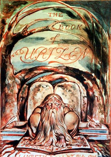 The First Book of Urizen; title page, showing Urizen (representing the embodiment of unenlightened r a William Blake