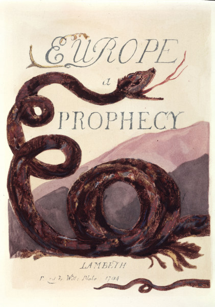 Illustration European Prophesy a William Blake