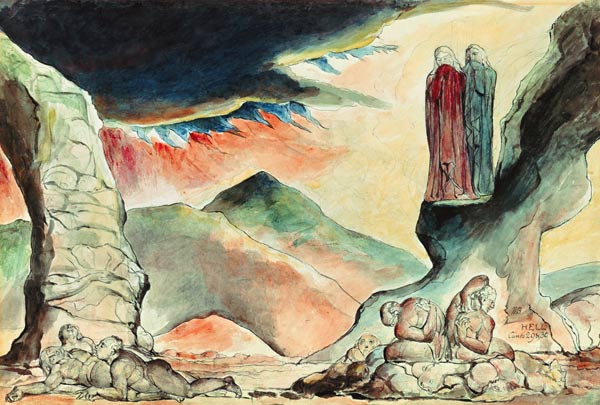 Song of the hell 29 & 30th end of the string to Dantes of divine comedy a William Blake