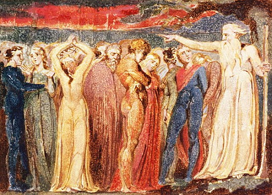 Joseph of Arimathea preaching to the inhabitants of Britain a William Blake
