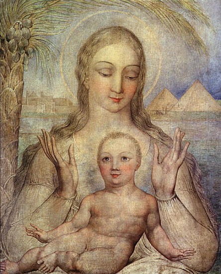 The Virgin and Child in Egypt a William Blake