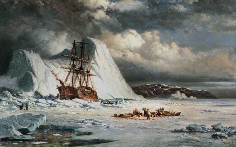 Icebound Ship a William Bradford