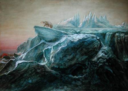 Polar Bear on an Iceberg a William Bradford