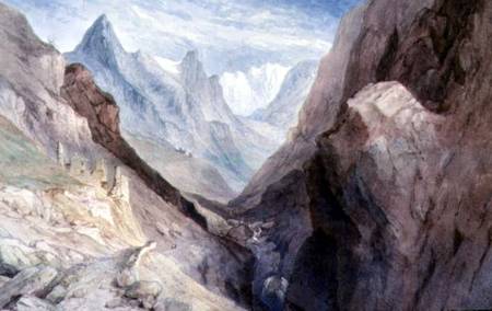 A view of Monte Viso and the Source of the River Po a William Brockedon