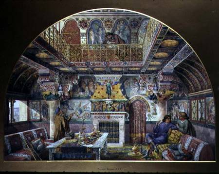 Design for the Decoration of the Summer Smoking Room at Cardiff Castle a William Burges
