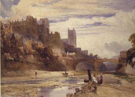 Durham from the River a William Callow