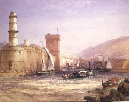 The Harbour, Marseilles a William Callow