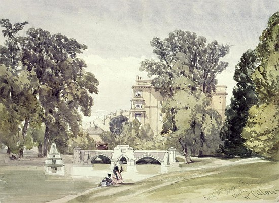 West End of the Serpentine, Kensington Gardens a William Callow
