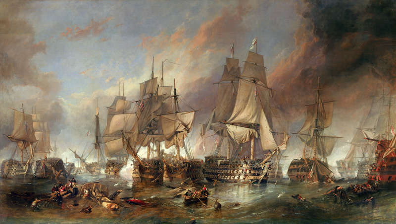 The Battle of Trafalgar a William Clarkson Stanfield