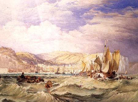 Fishing Boats off Hastings a William Clarkson Stanfield