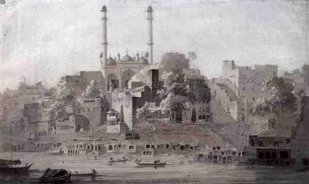 The Mosque at Benares a William Daniell