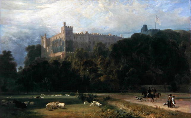 View of Arundel Castle from the south-east, 1823 (oil on canvas) a William Daniell