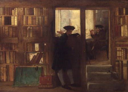 The Bibliophilist's Haunt or Creech's Bookshop a William Fettes Douglas