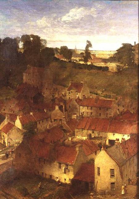 The Village of the Water of Leith from a Window in Rothesay Terrace a William Fettes Douglas