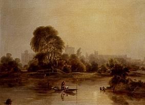 Look at the Windsor Castle over the Thames a William Fowler