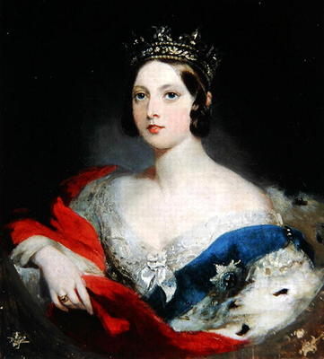 Queen Victoria, 1843 (oil on canvas) a William Fowler