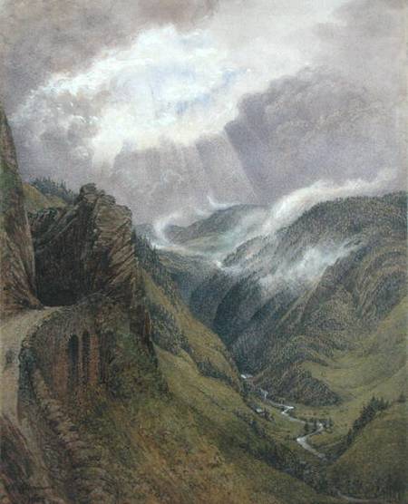 On Ruskin's Old Road between Morez and Les Rousses, Jura a William Gersham Collingwood