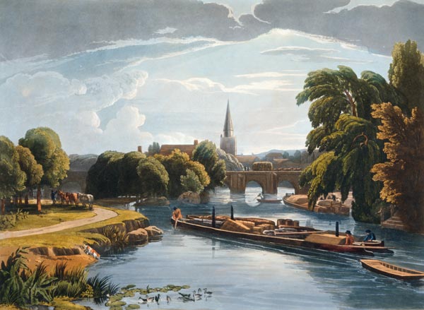 Abingdon Bridge and Church a William Havell