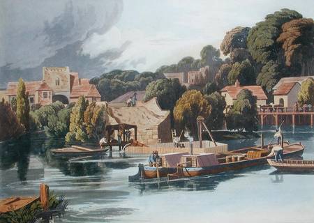 Wallingford Castle in 1810 During Bridge Repairs a William Havell