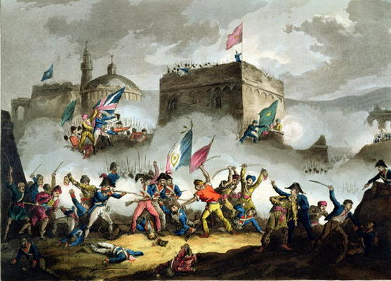 Defence of the breach at St. Jean d'Acre, May 8th 1799, from 'The Martial Achievements of Great Brit a William Heath