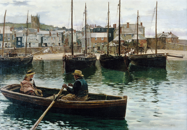 In the port of piece of Ives, Cornwall a William Henry Bartlett