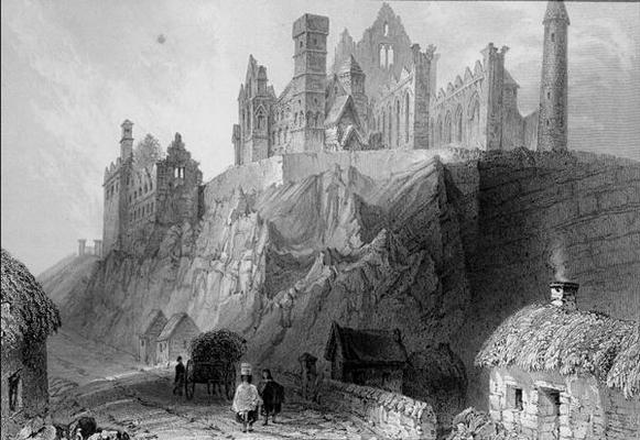 The Rock of Cashel, County Tipperary, Ireland, from 'Scenery and Antiquities of Ireland' by George V a William Henry Bartlett