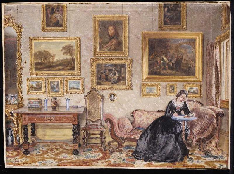 Schreibende Dame im Salon. a William Henry Hunt