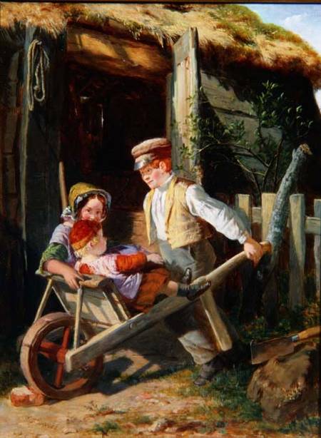 Wheelbarrow (panel) a William Henry Knight