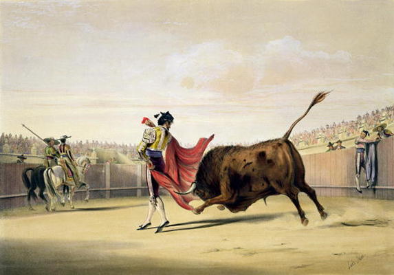 La Suerte de la Capa, 1865 (colour litho) a William Henry Lake Price