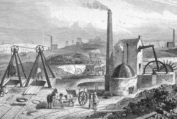 Staffordshire Colliery from 'Cyclopaedia of Useful Arts & Manufactures', edited by Charles Tomlinson a William Henry Prior