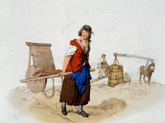 Brick Maker, from 'Costume of Great Britain', published by William Miller, 1805 (colour litho) a William Henry Pyne