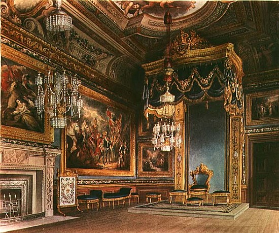 The King''s Audience Chamber, Windsor Castle from Pyne''s ''Royal Residences'' a William Henry Pyne