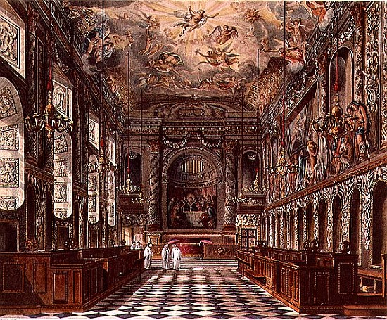 The Royal Chapel, Windsor Castle from Pyne''s ''Royal Residences'' a William Henry Pyne