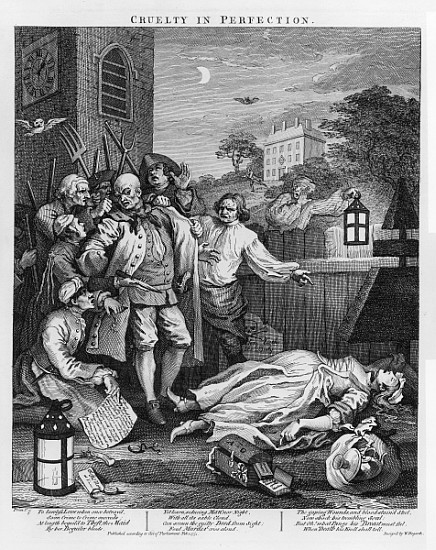 Cruelty in Perfection, from \\The Four Stages of Cruelty\\\, 1751\\"" a William Hogarth