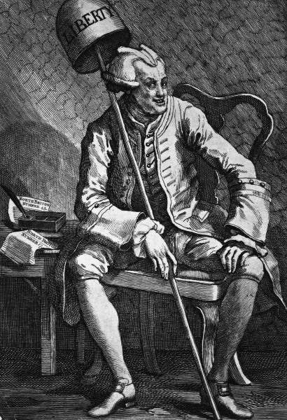 John Wilkes / Etching by Hogarth / 1763 a William Hogarth