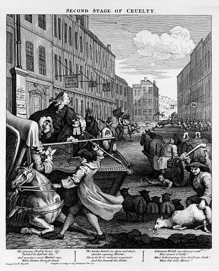 Second stage of Cruelty a William Hogarth