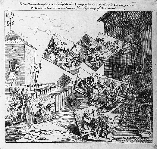 The Battle of the Pictures a William Hogarth
