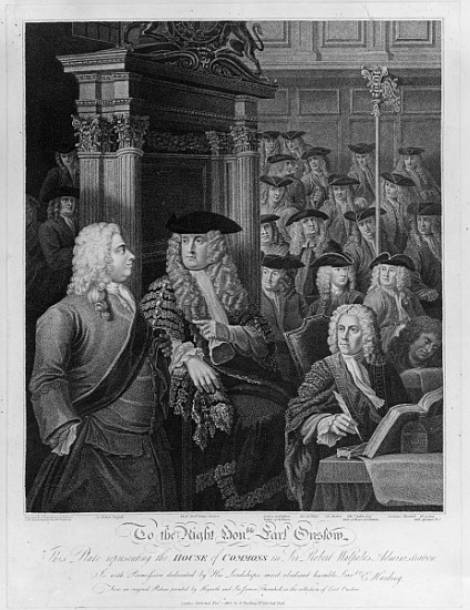 The House of Commons in Walpole''s administration, published 1803 a William Hogarth
