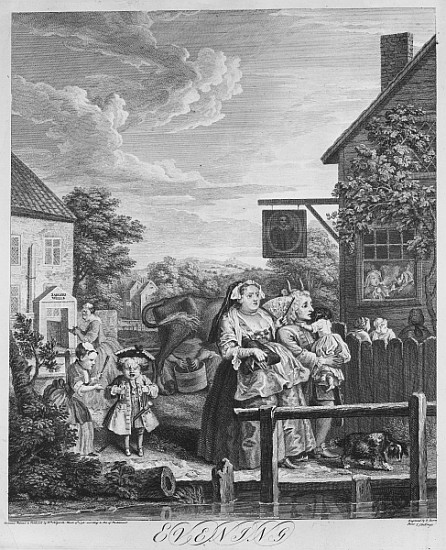 Times of the Day, Evening a William Hogarth