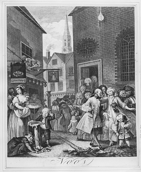 Times of the Day, Noon a William Hogarth