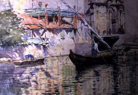 A Side Canal, Venice  on a William Holt Yates Titcomb