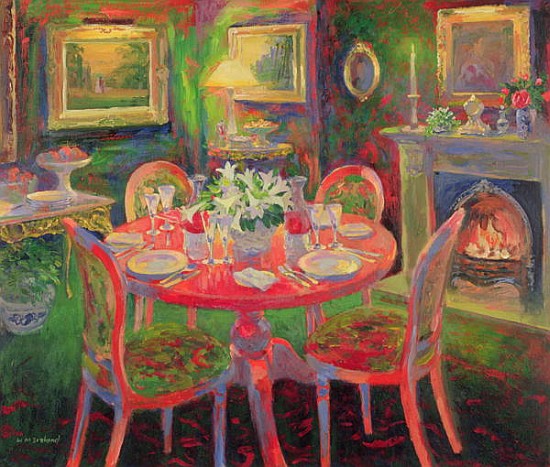 The Dining Room, c.2000 (oil on board)  a William  Ireland