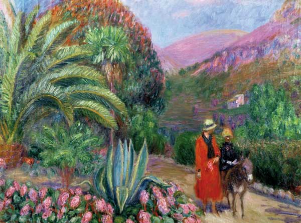 Woman with Child on a Donkey a William J. Glackens