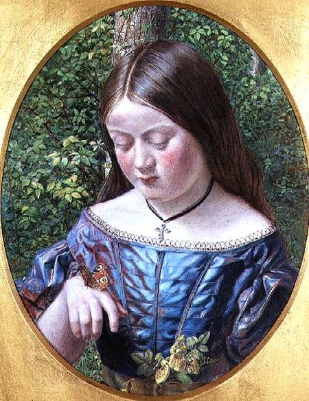 Girl with a Butterfly a William J. Webb or Webbe