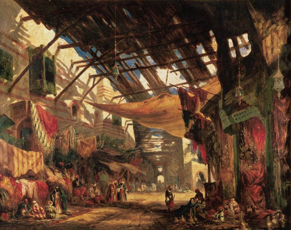 The Carpet Bazaar, Cairo a William James Muller