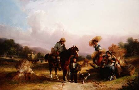 Harvesters Greeting Two Travellers a William Joseph Shayer