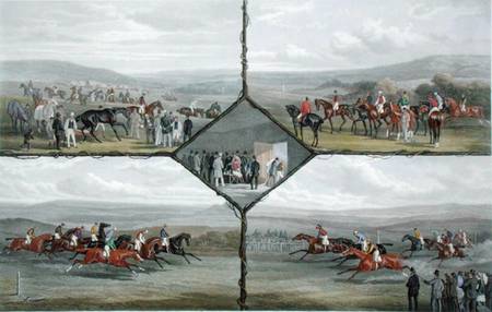 Racing Incidents, engraved by Edward Gilbert Hester (c.1843-1903) published by Arthur Ackermann a William Joseph Shayer